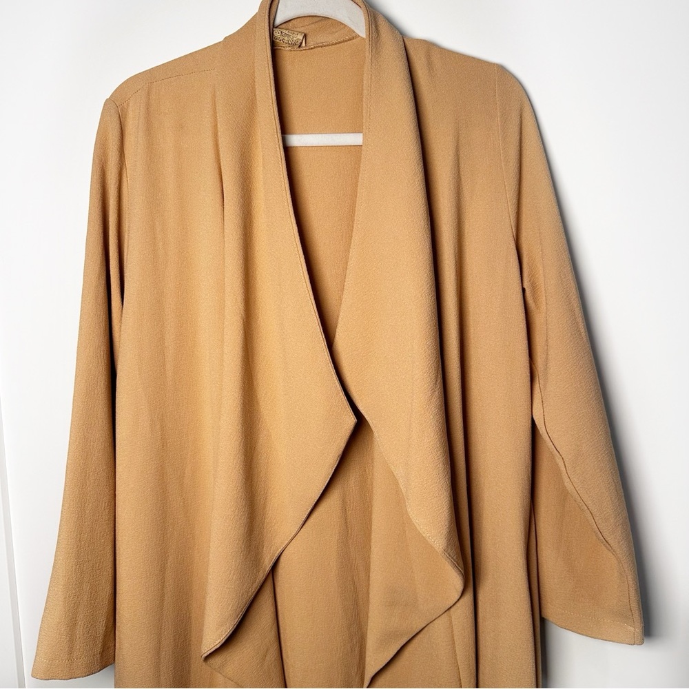 Never Fully Dressed Tan Long Cardigan - Picture 3 of 11
